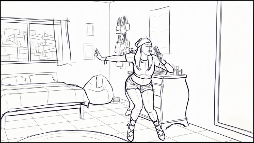 ROUGHS - storyboard frame 2 by Dakota Warren