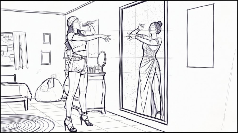 ROUGHS - storyboard frame 3 by Dakota Warren
