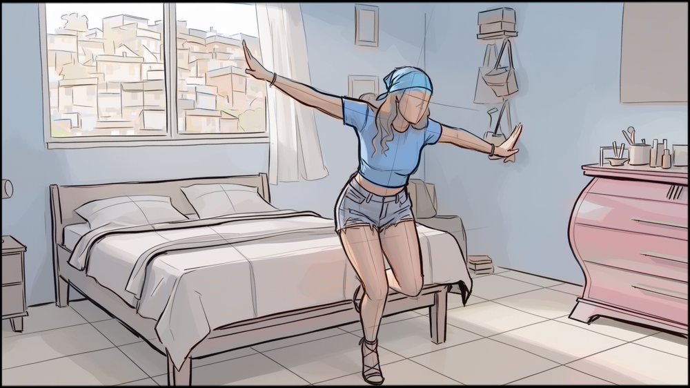 Storyboards - storyboard frame 3 by Dakota Warren