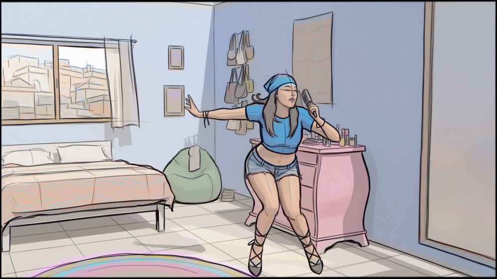 Storyboards - storyboard frame 5 by Dakota Warren