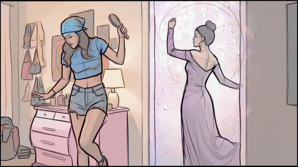 Storyboards - storyboard frame 8 by Dakota Warren