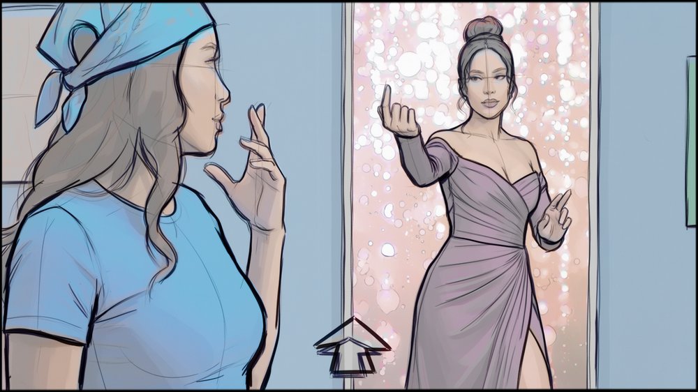 Storyboards - storyboard frame 3 by Dakota Warren