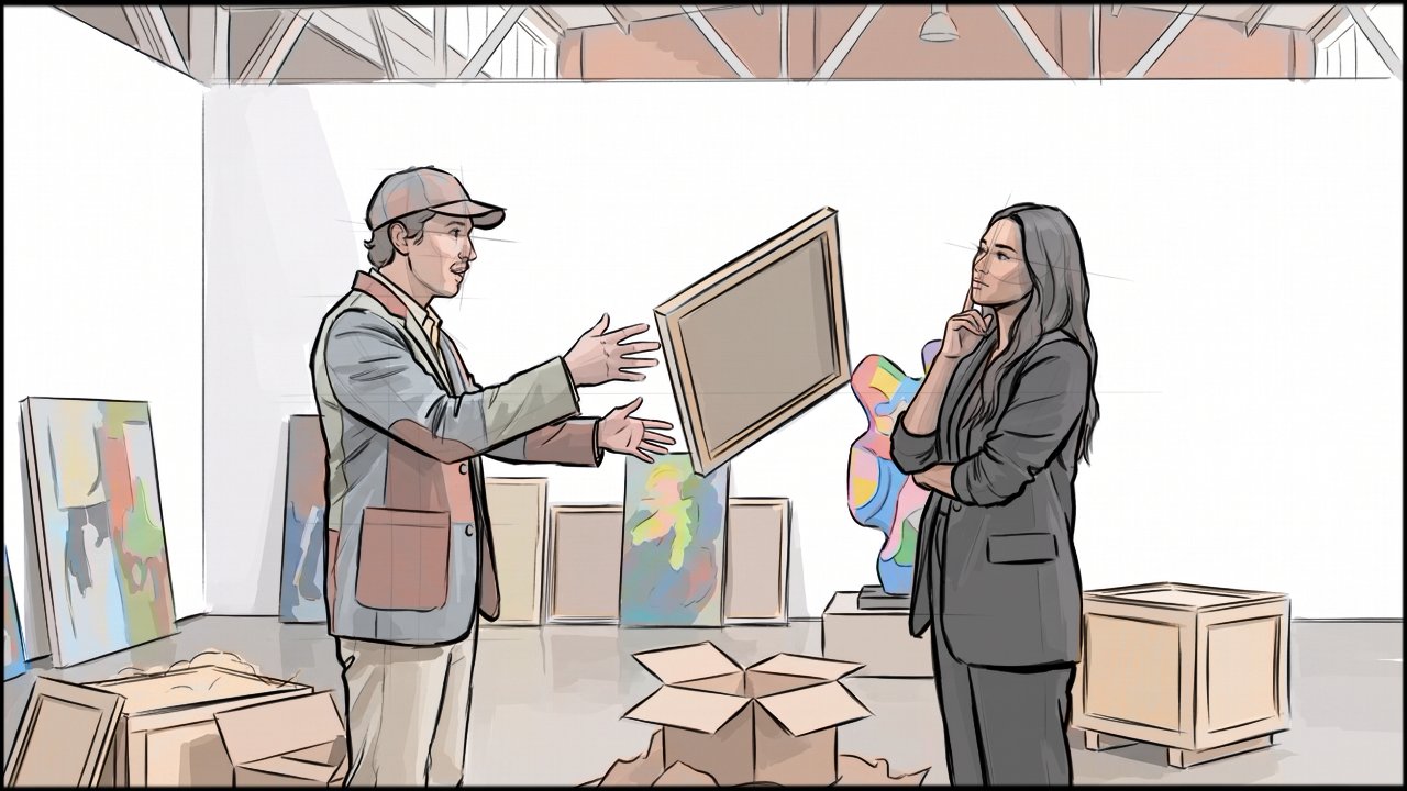 Comedy - Fashion - storyboard frame 4 by Dakota Warren