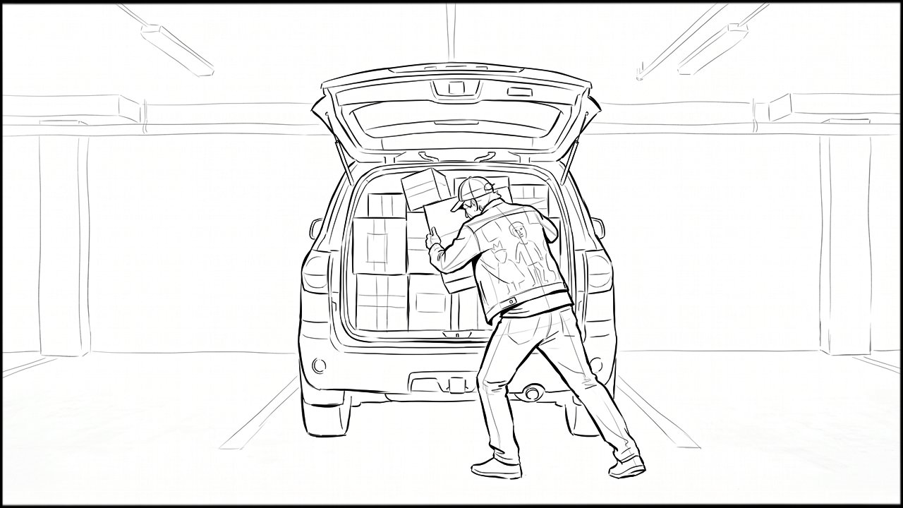 ROUGHS - storyboard frame 2 by Dakota Warren