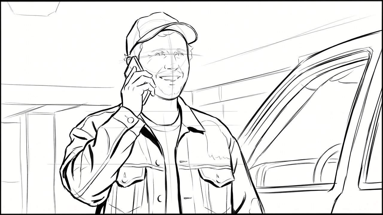 ROUGHS - storyboard frame 8 by Dakota Warren