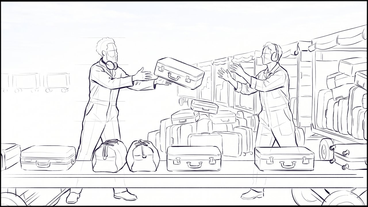 Roughs - storyboard frame 5 by Dakota Warren