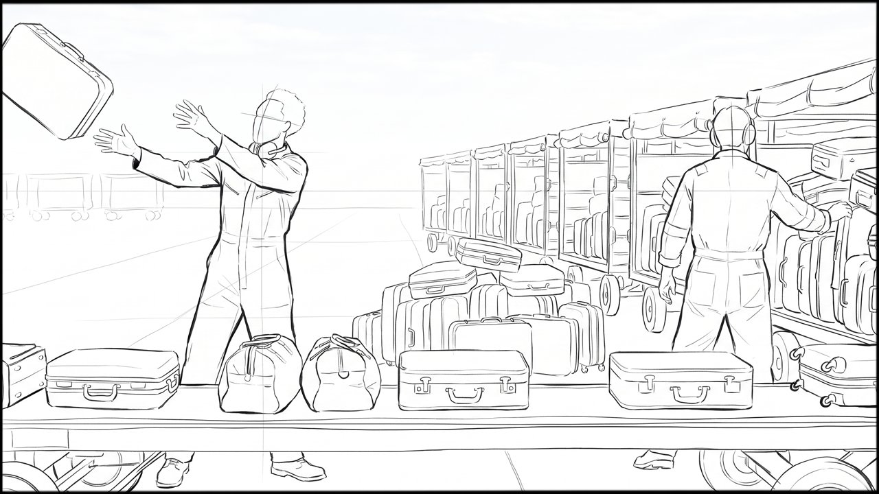 Roughs - storyboard frame 6 by Dakota Warren