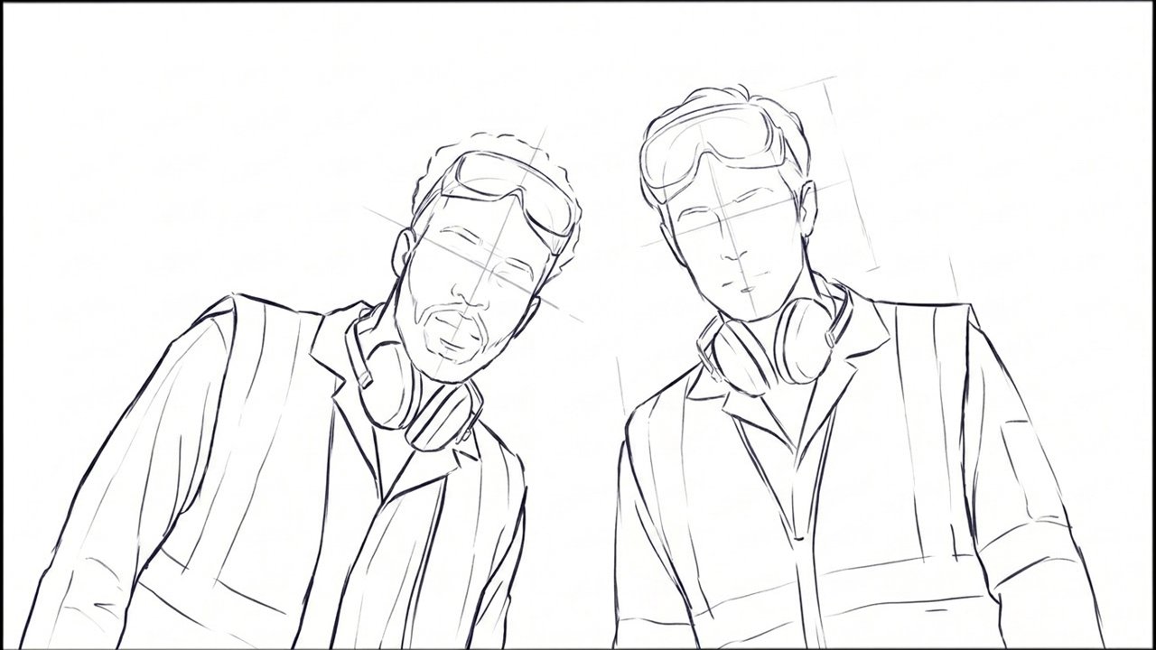 Roughs - storyboard frame 7 by Dakota Warren