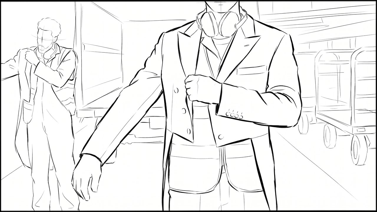 Roughs - storyboard frame 8 by Dakota Warren