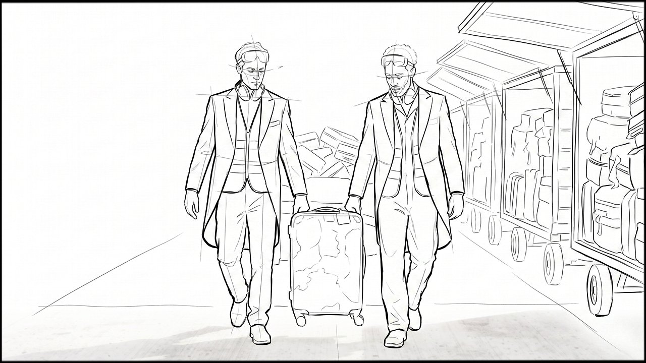 Roughs - storyboard frame 9 by Dakota Warren