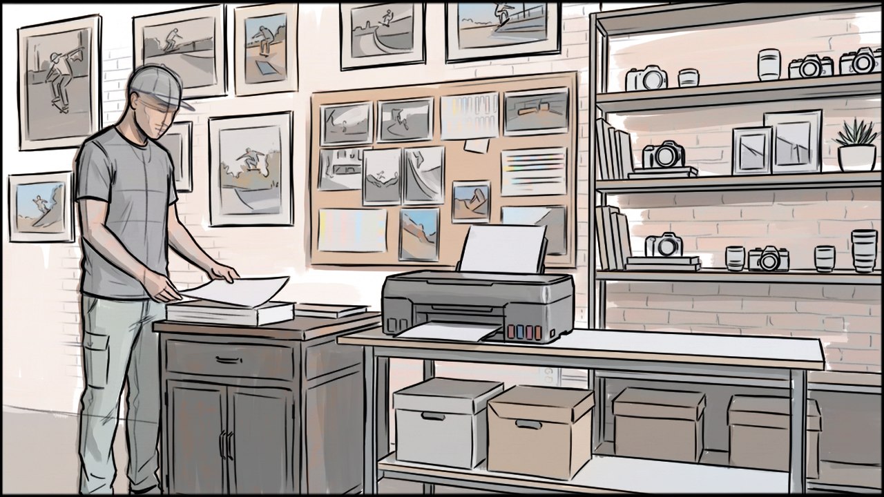 Lifestyle - Tech - storyboard frame 1 by Dakota Warren