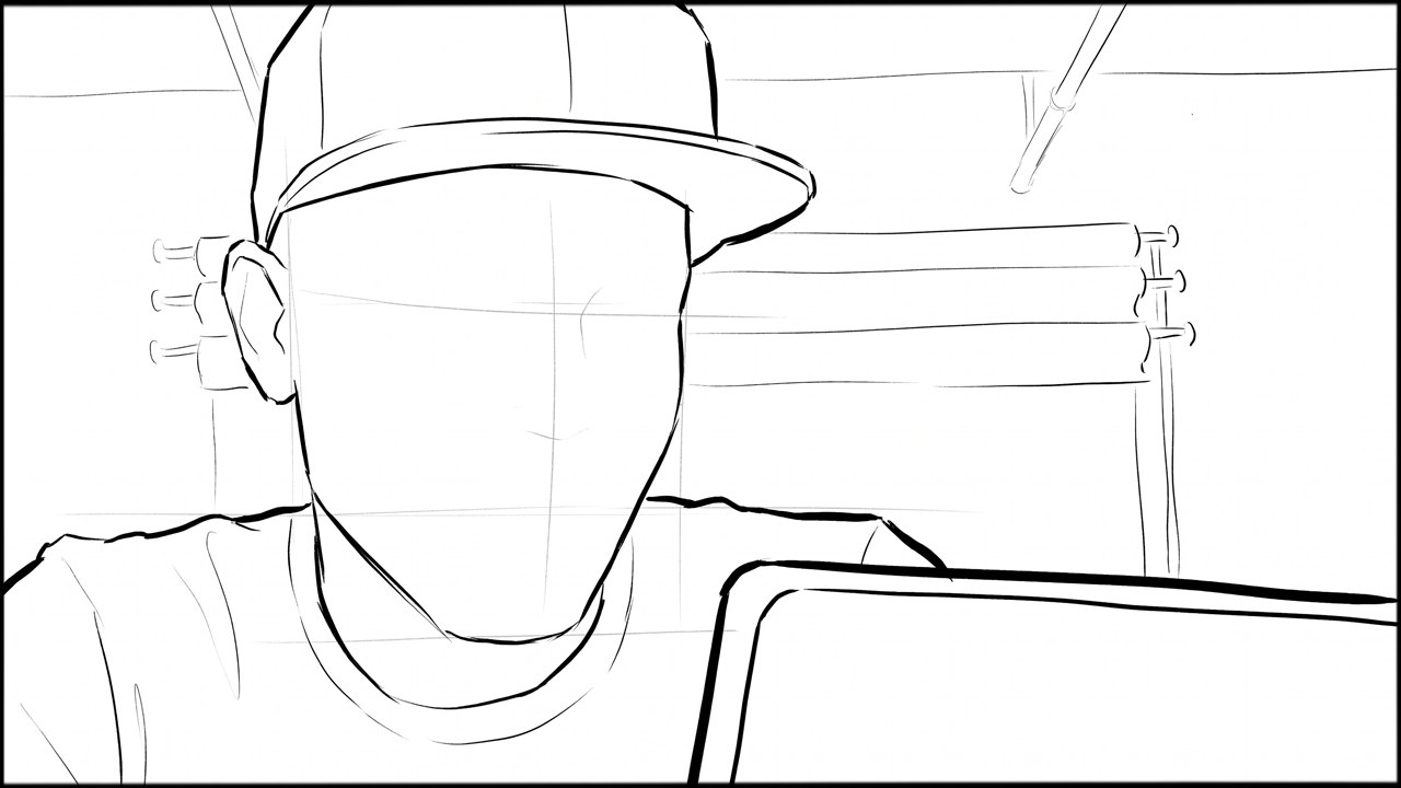 ROUGHS - storyboard frame 6 by Dakota Warren