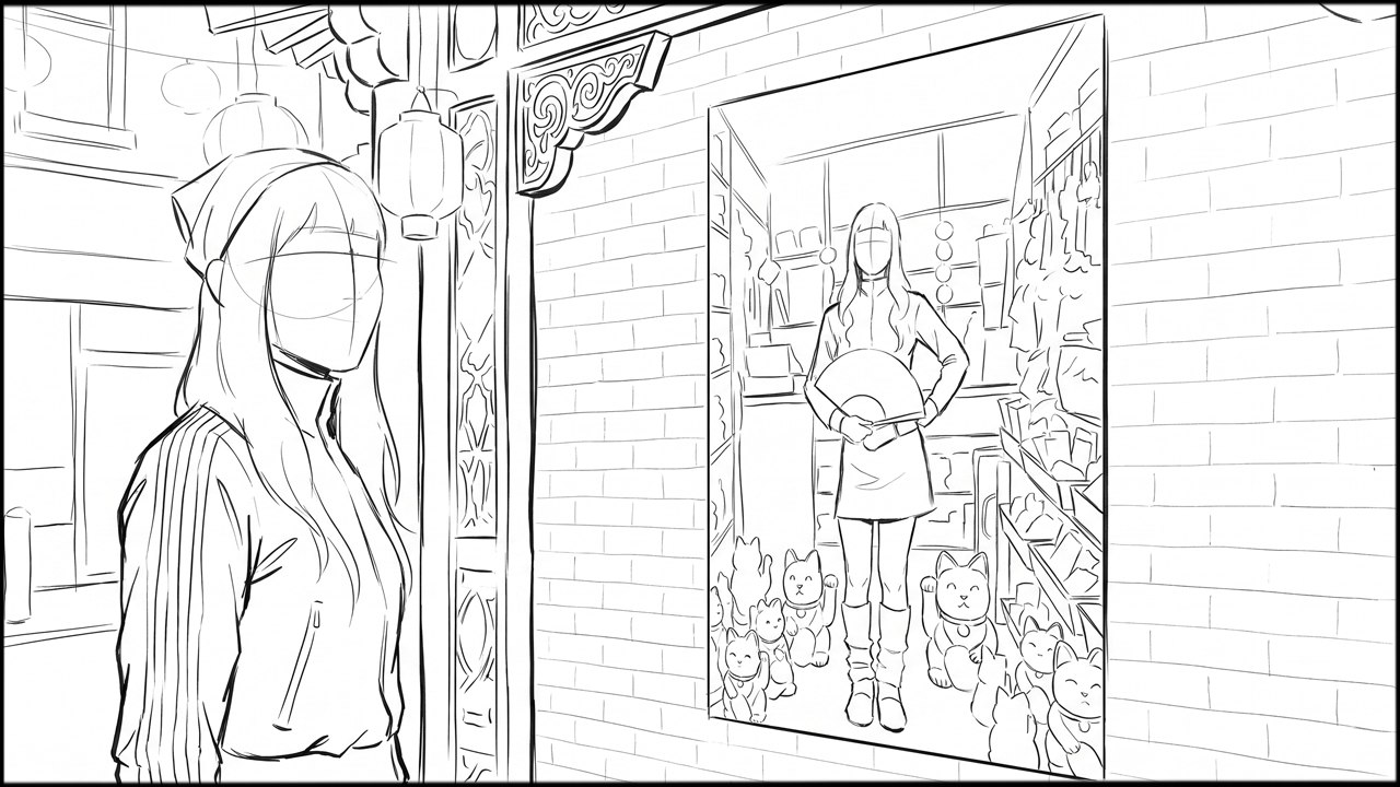 storyboard rough sketch by Dakota Warren