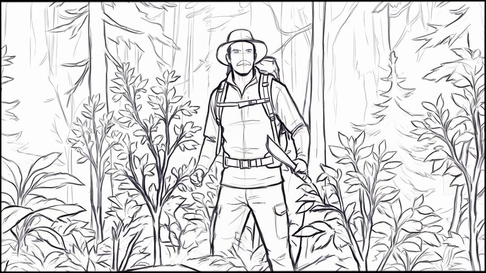Roughs - storyboard frame 2 by Dakota Warren