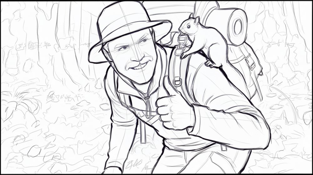 Roughs - storyboard frame 6 by Dakota Warren