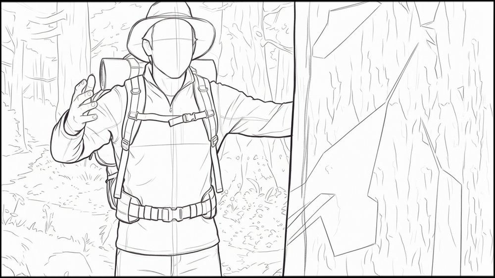 Roughs - storyboard frame 7 by Dakota Warren
