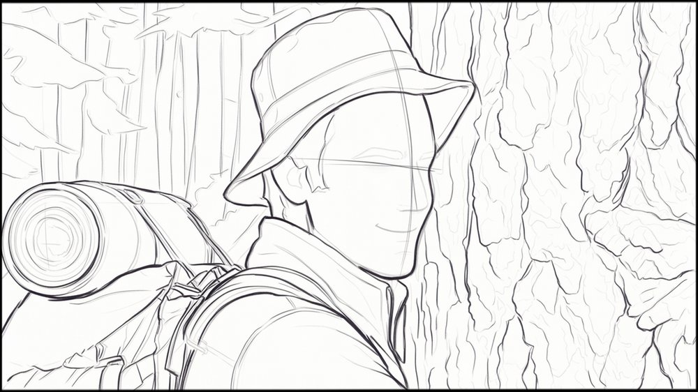 Roughs - storyboard frame 9 by Dakota Warren