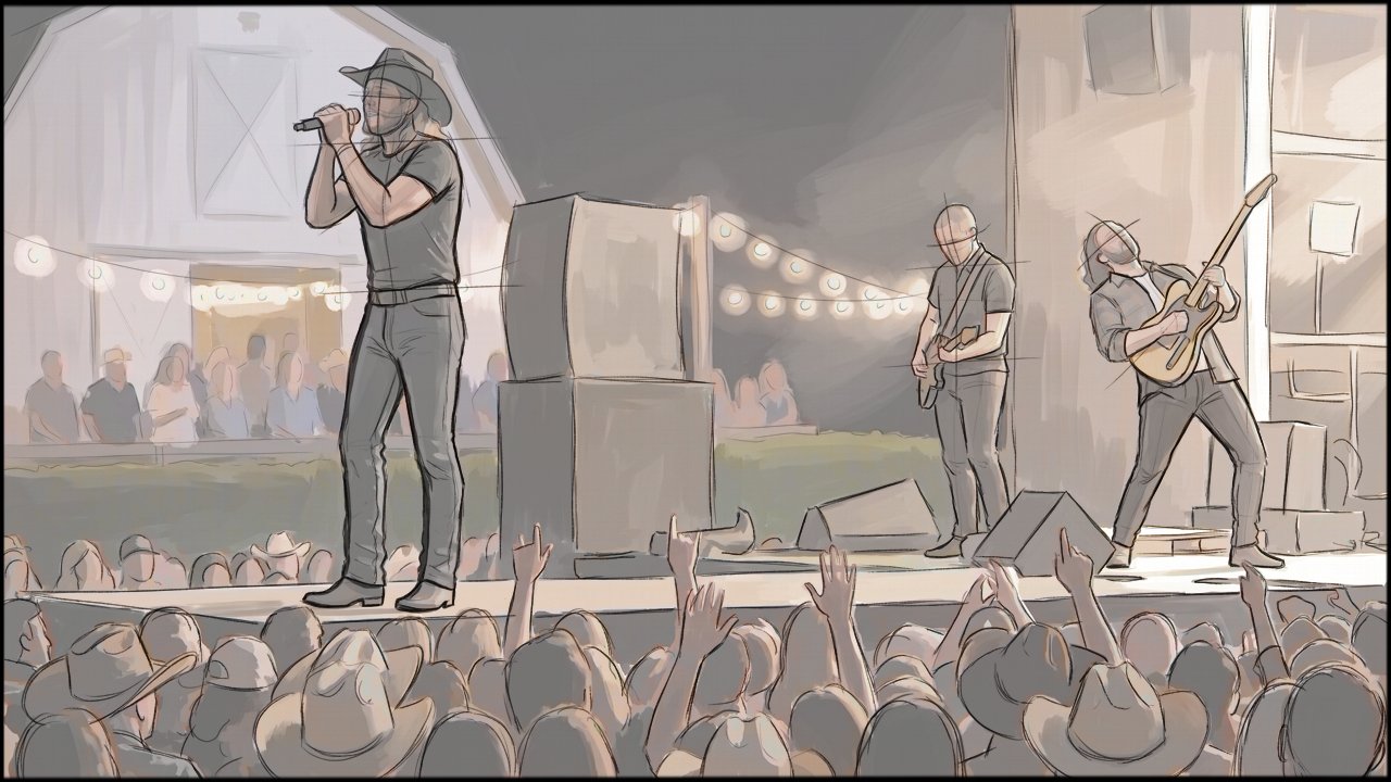 Music Video - Live Performance - storyboard frame 2 by Dakota Warren
