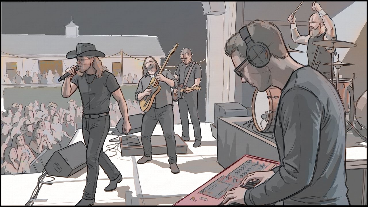 Music Video - Live Performance - storyboard frame 6 by Dakota Warren