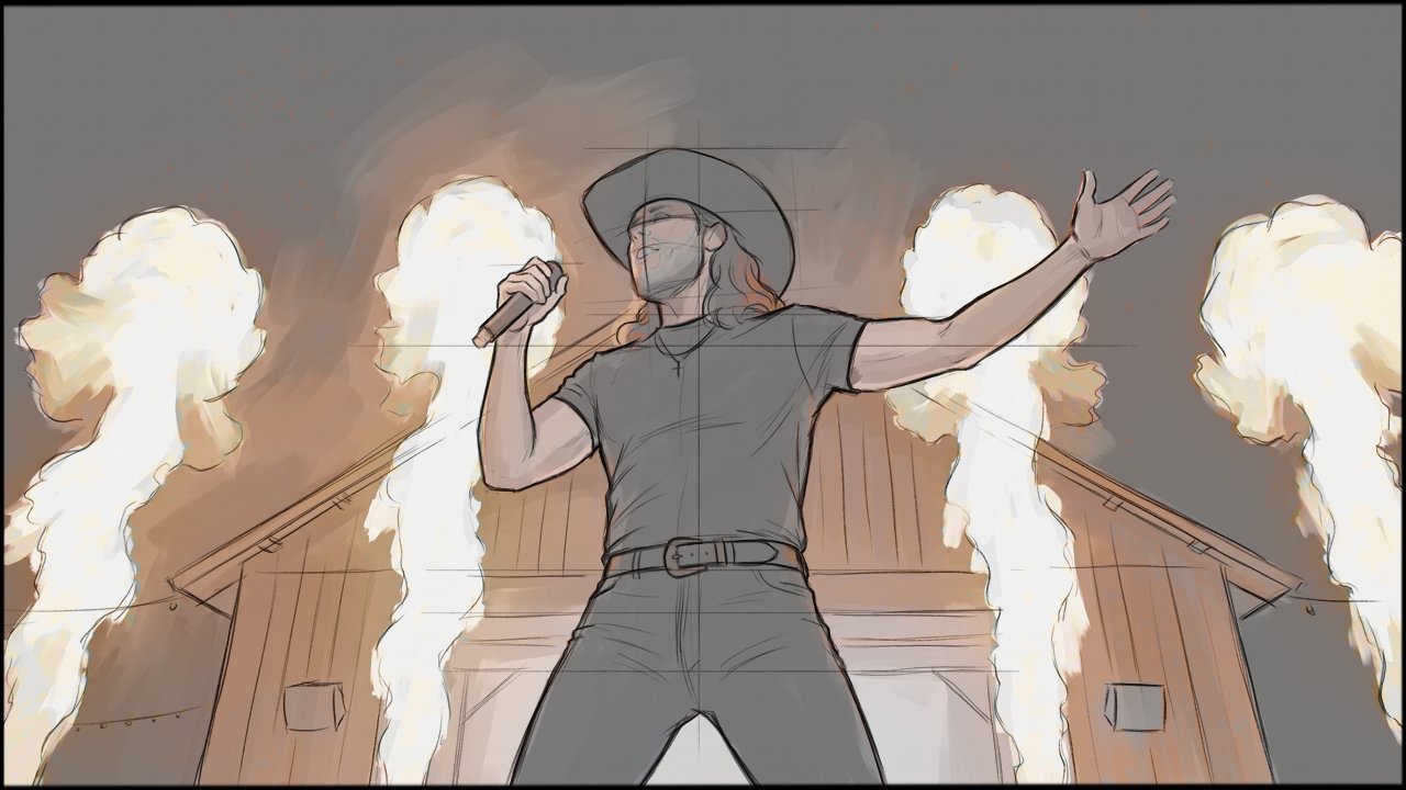 Music Video - Live Performance - storyboard frame 8 by Dakota Warren