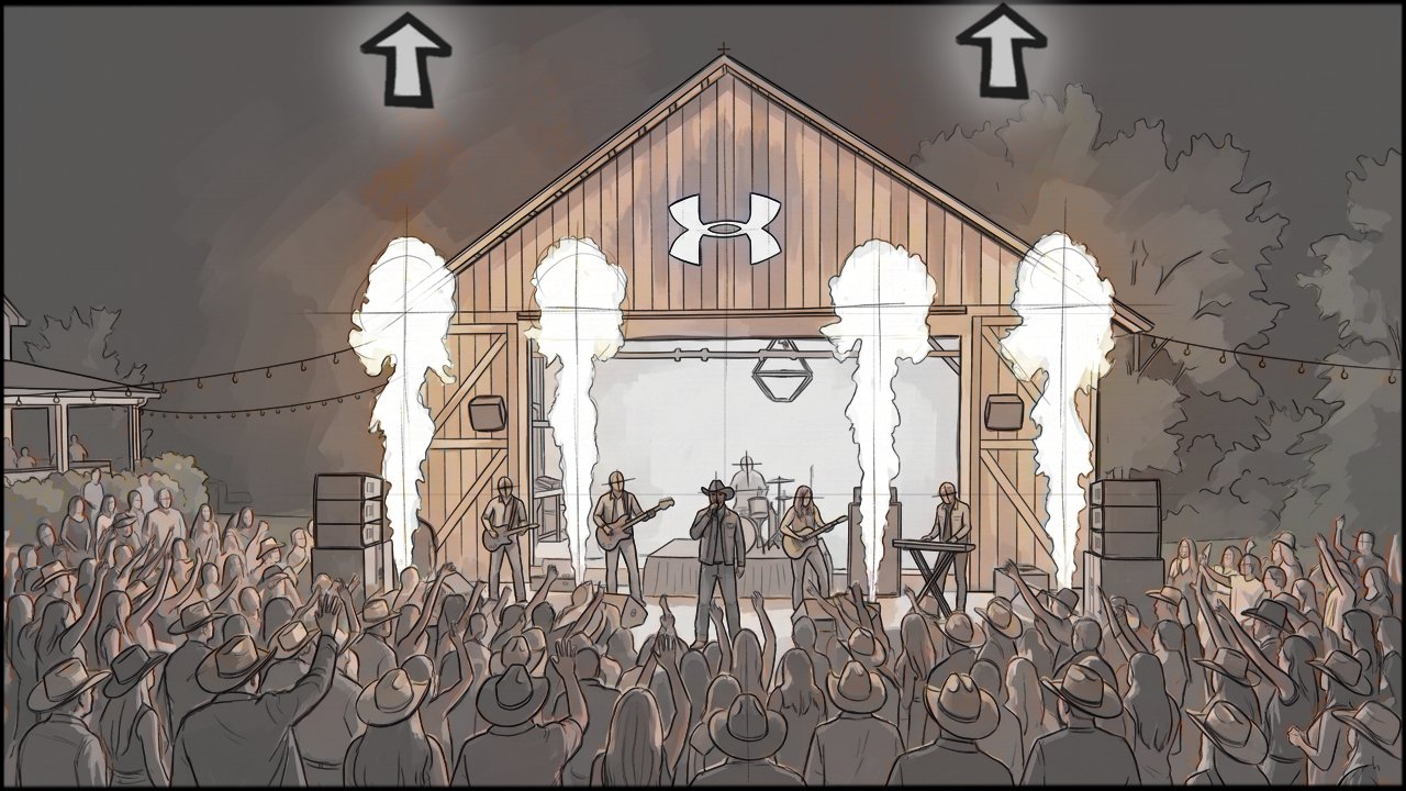 Music Video - Live Performance - storyboard frame 9 by Dakota Warren