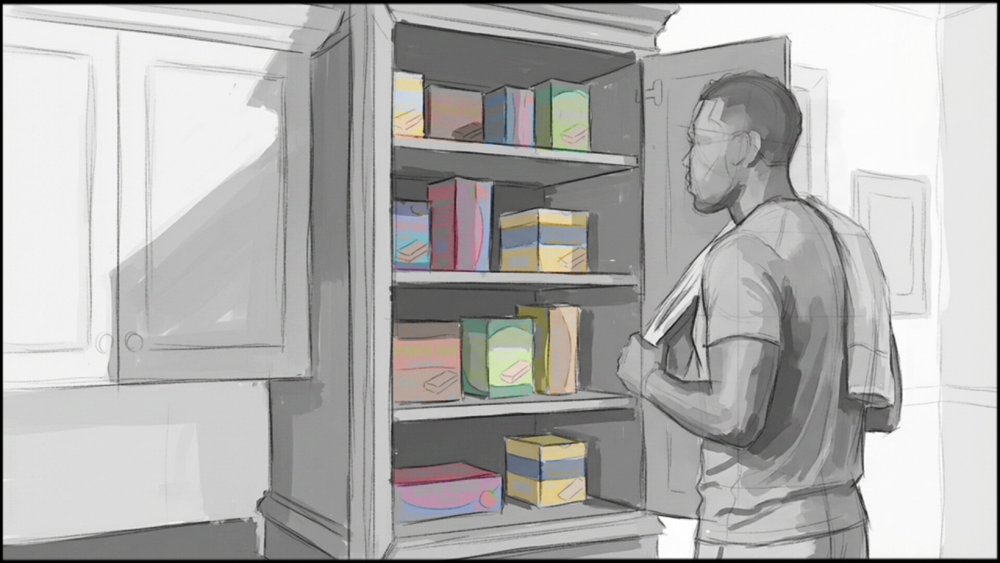 Lifestyle - Food Product - storyboard frame 1 by Dakota Warren