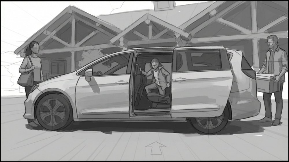 Automotive - Interiors - storyboard frame 2 by Dakota Warren