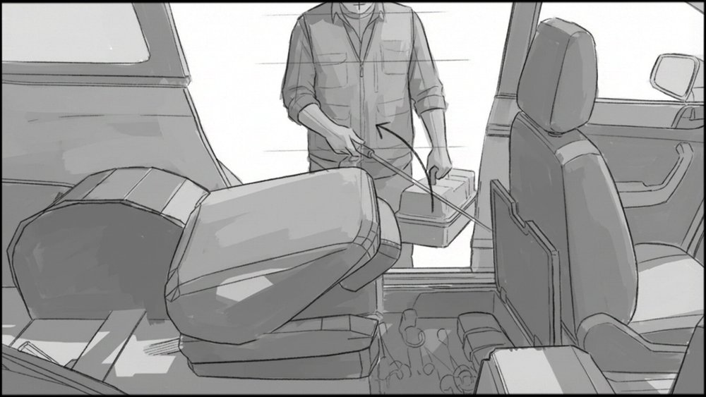 Automotive - storyboard frame 7 by Dakota Warren