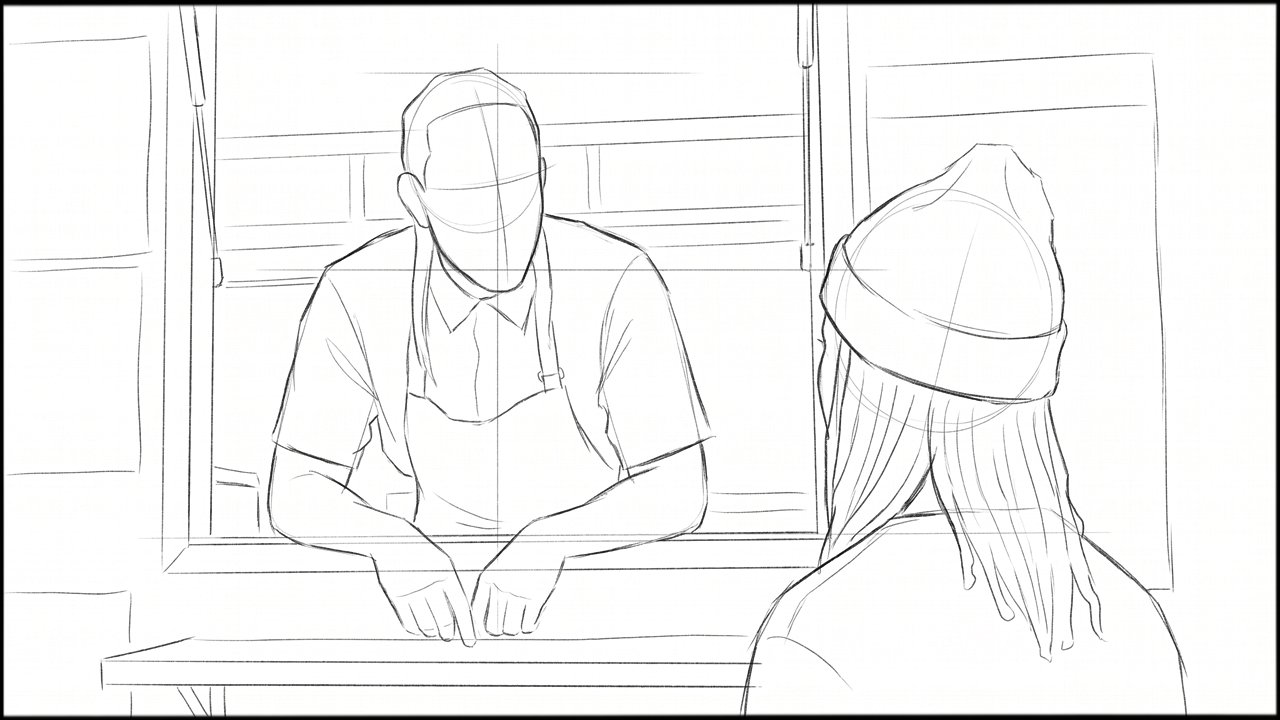 ROUGHS - storyboard frame 4 by Dakota Warren