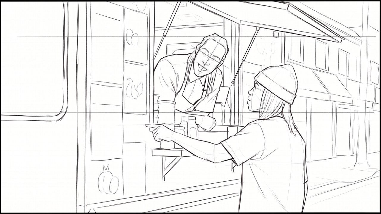 ROUGHS - storyboard frame 6 by Dakota Warren